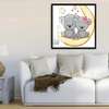 Постер - Милые коала на луне, 40 x 40 см, Холст на подрамнике, Для Детей