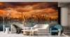 Wall mural - The golden sunset over the city