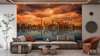 Wall mural - The golden sunset over the city