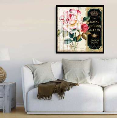 Poster - Arta florii, 40 x 40 см, Panza pe cadru