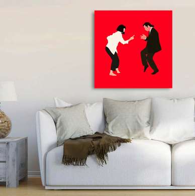 Poster - Dancing, 100 x 100 см, Framed poster on glass, Different