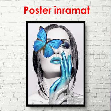 Poster - Glamour albastru, 60 x 90 см, Poster înrămat, Glamour