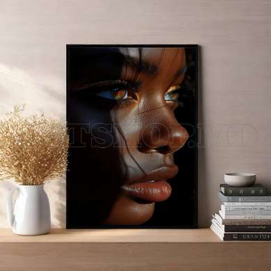 Poster - Piercing look, 30 x 45 см, Canvas on frame, Glamour