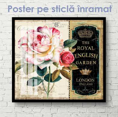 Poster - Floral art, 40 x 40 см, Canvas on frame