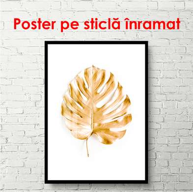 Poster - Frunza de aur, 30 x 60 см, Panza pe cadru