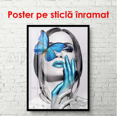 Poster - Glamour albastru, 60 x 90 см, Poster înrămat, Glamour