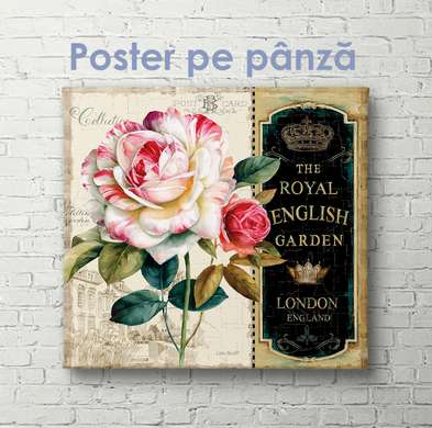 Poster - Floral art, 40 x 40 см, Canvas on frame