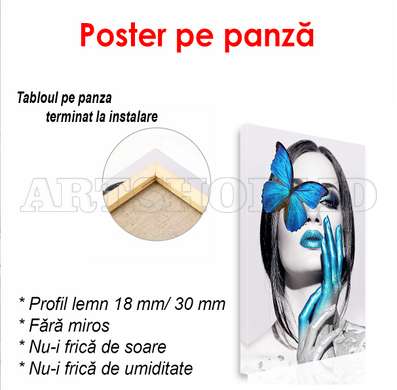 Poster - Glamour albastru, 60 x 90 см, Poster înrămat, Glamour