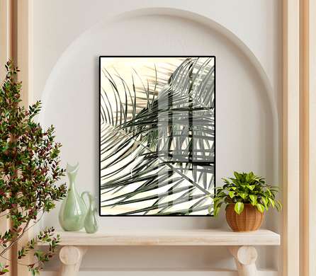 Poster - Palm leaves, 30 x 45 см, Canvas on frame