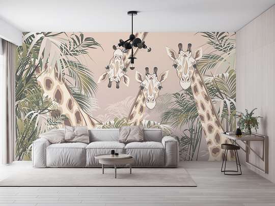 Wall mural - Cute giraffes
