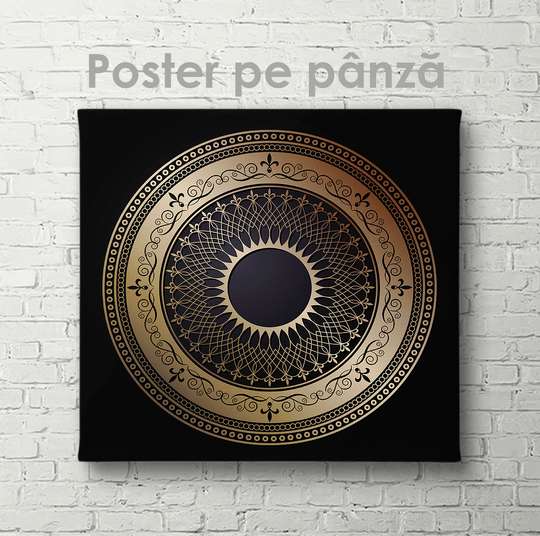 Poster - Cercul de aur, 40 x 40 см, Panza pe cadru