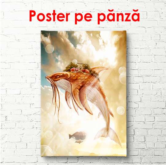 Постер - Летающее чудо в небе, 60 x 90 см, Постер в раме