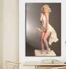 Poster - Marilyn Monroe in a white outfit, 60 x 90 см, Framed poster on glass