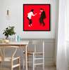 Poster - Dancing, 100 x 100 см, Framed poster on glass, Different