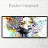 Постер - Абстрактная девушка, 90 x 45 см, Постер на Стекле в раме, Фэнтези