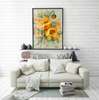 Poster - Summer flowers in yellow color, 30 x 45 см, Canvas on frame, Flowers