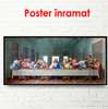 Poster - Evening Meal 2, 150 x 50 см, Framed poster