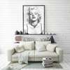 Poster - Black and white portrait of Marilyn Monroe, 60 x 90 см, Framed poster