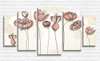 Modular picture, Soft poppy flowers, 108 х 60