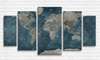 Tablou Pe Panza Multicanvas, Harta fizică a lumii, 108 х 60