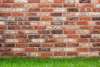 Wall Mural - Bricks and lawn