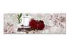 Tablou Pe Panza Multicanvas, Trandafiri roșii cu o cană albă de cafea, 225 x 75