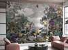 Wall Mural - Exotic birds on the background of the jungle