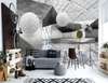 3D Wallpaper - White Balloons in a stylish space
