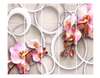 Screen - Pink Orchid and circles on a beige background, 3