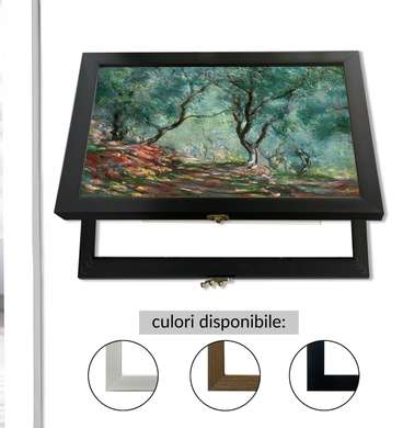 Multifunctional Wall Art - Painted forest, 40x60cm, Black Frame