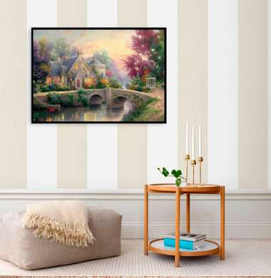 Poster - Provence style park, 90 x 60 см, Framed poster, Nature