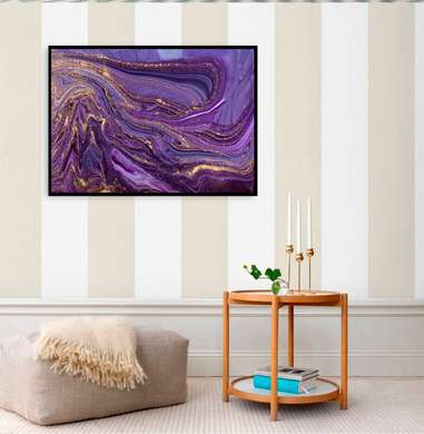 Poster - Purple abstract 1, 45 x 30 см, Canvas on frame