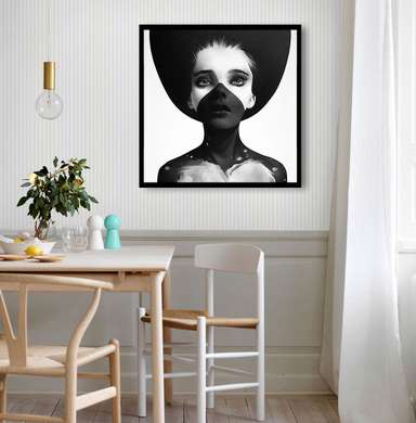 Poster - Black and white art, 40 x 40 см, Canvas on frame