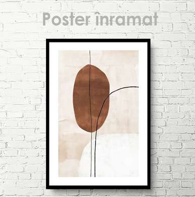 Poster - Abstraction in a minimalist style, 60 x 90 см, Framed poster on glass, Abstract