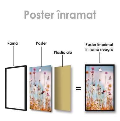 Poster - Floricele, 60 x 90 см, Poster inramat pe sticla
