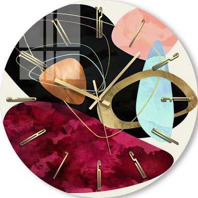Glass clock - Glamor Circles, 40cm