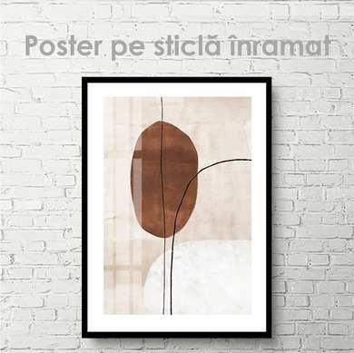 Постер - Абстракция в минималистическом стиле, 60 x 90 см, Постер на Стекле в раме, Абстракция
