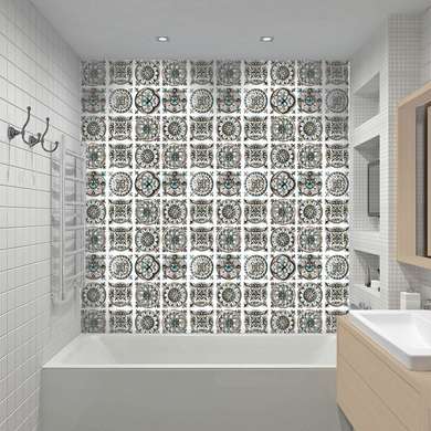 Ceramic tiles with watercolor ornaments, Imitation tiles