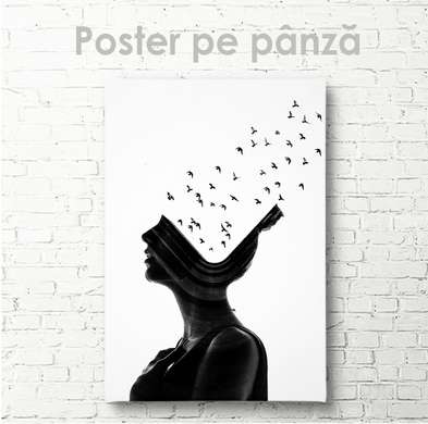 Poster - Gândurile zboară departe, 30 x 45 см, Panza pe cadru