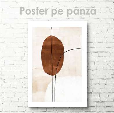 Poster - Abstracție într-un stil minimalist, 60 x 90 см, Poster inramat pe sticla
