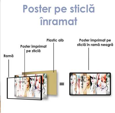 Постер - Разные девушки, 60 x 30 см, Холст на подрамнике
