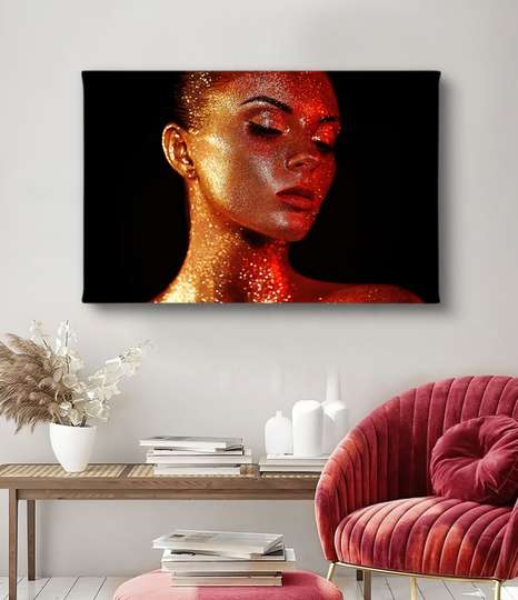 Poster - Glitter girl, 45 x 30 см, Canvas on frame