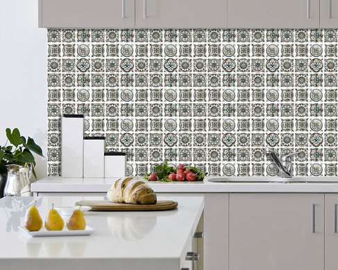 Ceramic tiles with watercolor ornaments, Imitation tiles