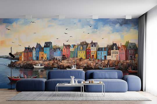 Wall mural - The multicolored painted city