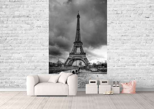 Fototapet - Turnul Eiffel alb-negru