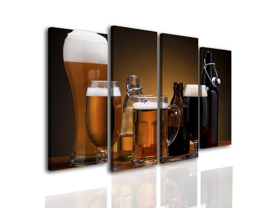 Modular picture, Beer glasses., 198 x 115