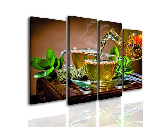 Tablou Pe Panza Multicanvas, Ceaiul verde, 198 x 115, 198 x 115