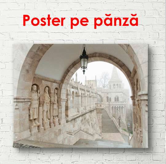 Постер - Фотография Арочной улочки, 90 x 60 см, Постер в раме