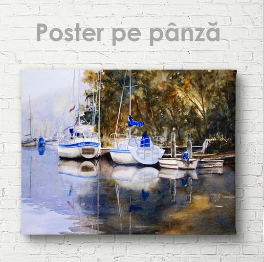 Poster - Yachts, 45 x 30 см, Canvas on frame, Art