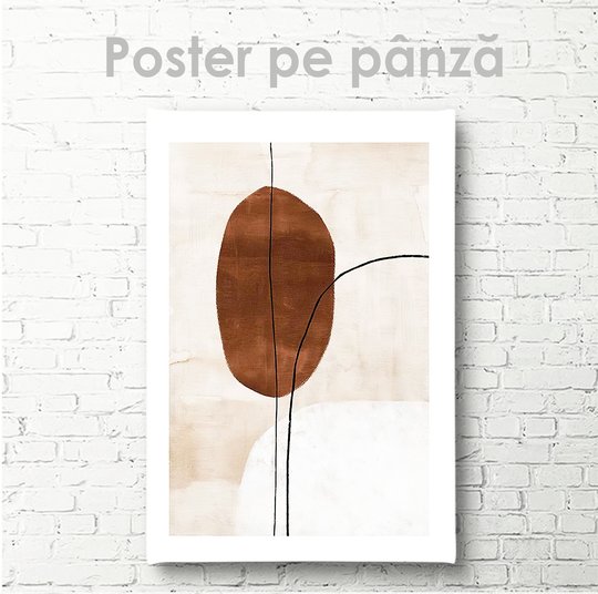 Poster, Abstracție într-un stil minimalist, 30 x 45 см, Panza pe cadru